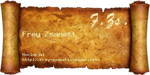 Frey Zsanett névjegykártya